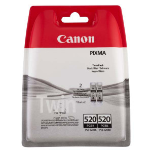 Canon originál ink PGI-520 BK, 2932B012, 2932B009, black, blister, 2x420str., 2x19ml, 2ks, 2-pack
