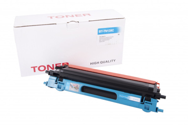 Compatible toner cartridge TN130C, TN135C, 4000 yield for Brother printers