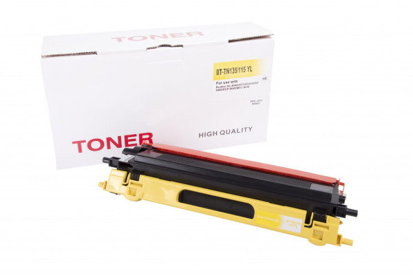 Compatible toner cartridge TN130Y, TN135Y, 4000 yield for Brother printers