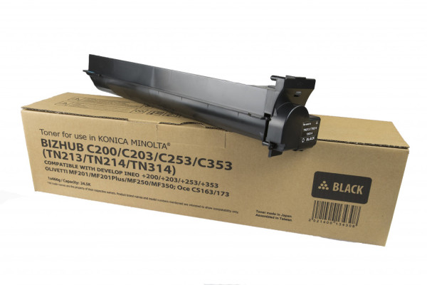 Compatible toner cartridge A0D7152, TN213BK, A0D7154, TN214BK, A0D7151, TN314BK, 24500 yield for Konica Minolta printers