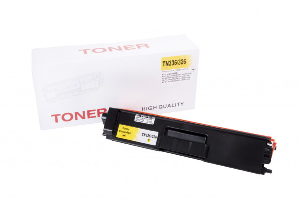 Compatible toner cartridge TN326Y, TN329Y, TN336Y, TN346Y, TN376Y, 3500 yield for Brother printers