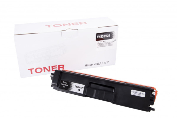 Compatible toner cartridge TN331BK, TN321BK, 2500 yield for Brother printers