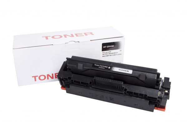 Compatible toner cartridge CF410X, 410X, 1254C002, CRG046HBK, 6500 yield for HP printers