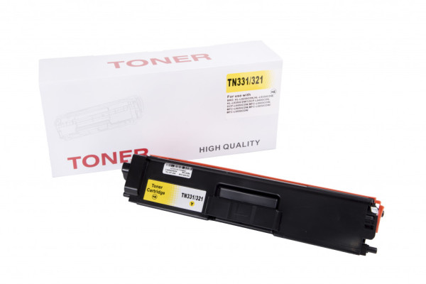 Compatible toner cartridge TN331Y, TN321Y, 1500 yield for Brother printers