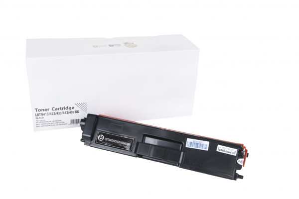 Compatible toner cartridge TN423BK, TN413BK, TN433BK, TN443BK, TN493BK, 6500 yield for Brother printers (Orink white box)