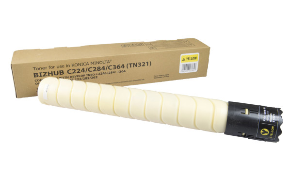 Încărcătură toner compatibilă A33K250, TN321Y/TN322Y, 25000 filelor pentru imprimante Konica Minolta