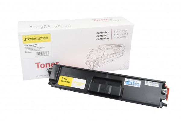 Compatible toner cartridge TN325Y, TN315Y, TN328Y, TN345Y, TN375Y, TN395Y, 2500 yield for Brother printers (Neutral Color)