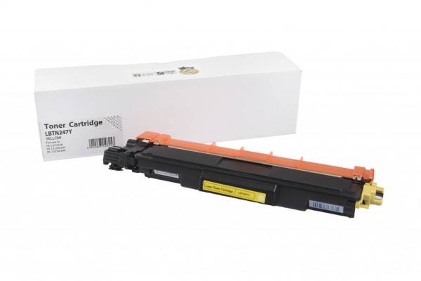 Compatible toner cartridge TN247Y, TN227Y, TN253Y, 2300 yield for Brother printers (Orink white box)
