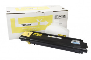 компатибилен тонерен пълнеж 1T02KTANL0, TK580Y, 2800 листове за принтери Kyocera Mita (Orink white box)