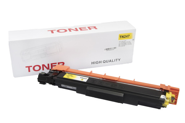 Compatible toner cartridge TN247Y, TN227Y, TN253Y, 2300 yield for Brother printers