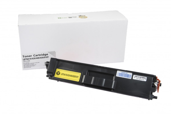 Compatible toner cartridge TN910Y, TN419Y, TN439Y, TN449Y, TN459Y, 9000 yield for Brother printers (Orink white box)