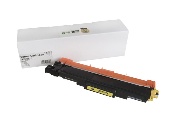 Cовместимый лазерный картридж TN217Y, WITHOUT CHIP, 2300 листов для принтеров Brother (Orink white box)