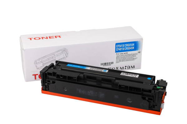 Compatible toner cartridge CF541X, 203X, 3027C002, CRG054HC, CF401X, 201X, 1245C002, CRG045HC, 2500 yield for HP printers