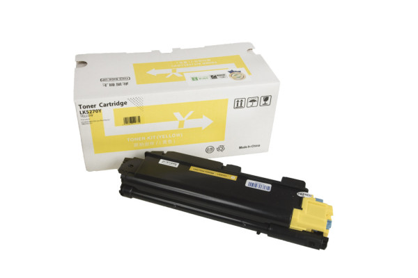Compatible toner cartridge 1T02TVANL0, TK5270Y, 6000 yield for Kyocera Mita printers (Orink white box)