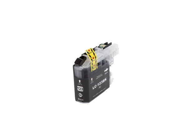 Compatible ink cartridge LC121BK, LC123BK, 20ml yield for Brother printers (BULK)