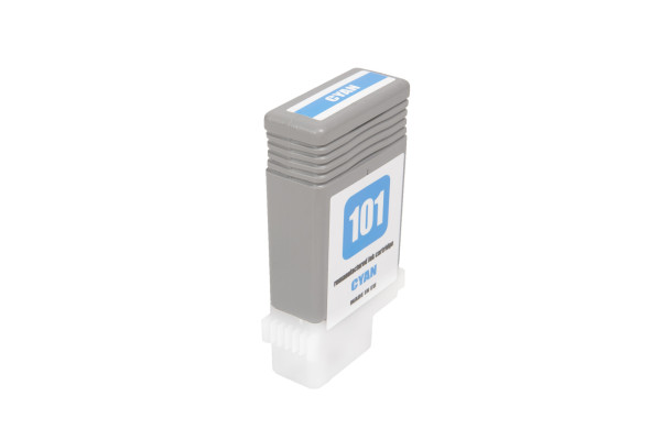 Cartuccia d'inchiostro rigenerata 0884B001, PFI101C, 130ml Fogli per stampanti Canon (BULK)