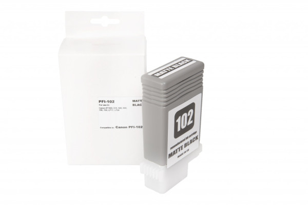 Refill ink cartridge 0894B001, PFI102MBK, 130ml for Canon printers (BULK), matte