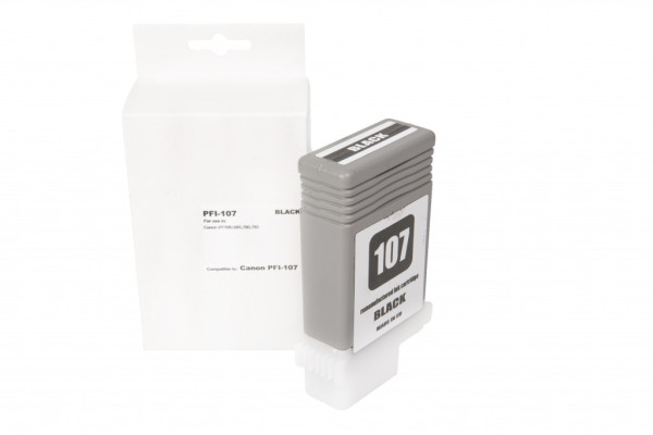 Refill ink cartridge 6705B001, PFI107BK, 130ml for Canon printers (BULK)