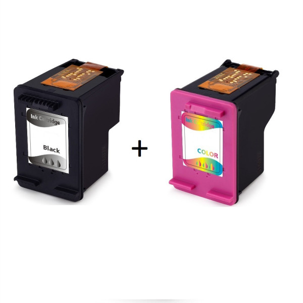 Cartuccia d'inchiostro rigenerata F6U67AE#BA3 / F6U68AE#BA3, no.302XL (BK+color) 15ml+14ml per stampanti HP (MULTIPACK BULK)