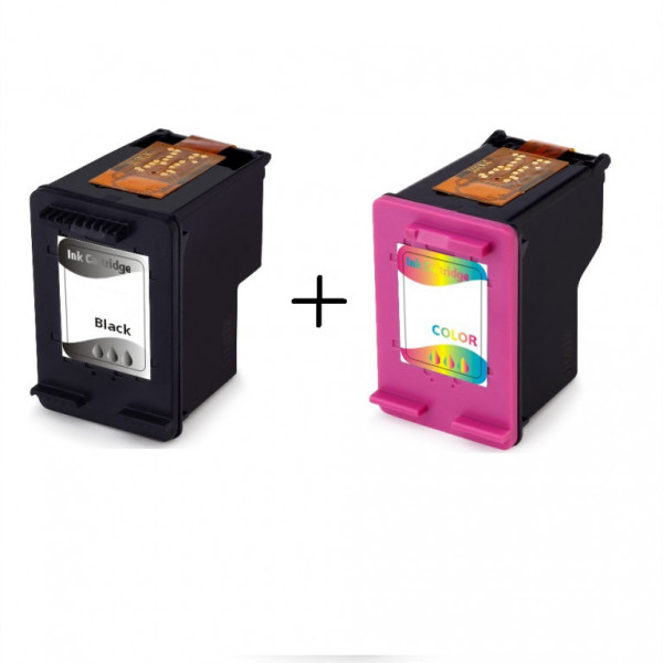 Refill ink cartridge F6V25AE#BHK / F6V24AE#BHK, no.652XL, black+color/20ml+18ml for HP printers (BULK)