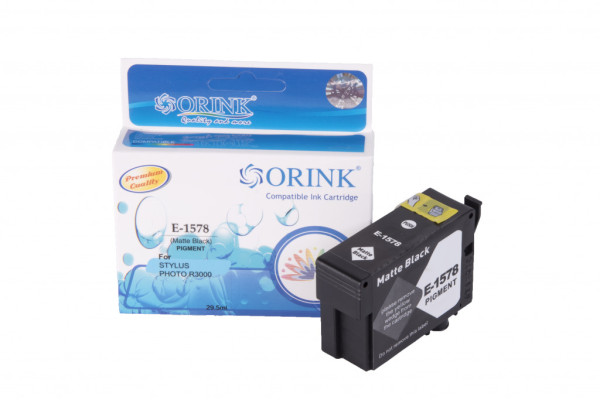 Compatible ink cartridge C13T15784010, T1578, 29,5ml for Epson printers (Orink box), matte