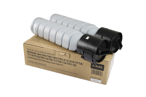 Kompatybilny toner A1UC050, A3VW050, TN116, TN117, TN118, TN119 (2x282g), 282g do drukarek Konica Minolta
