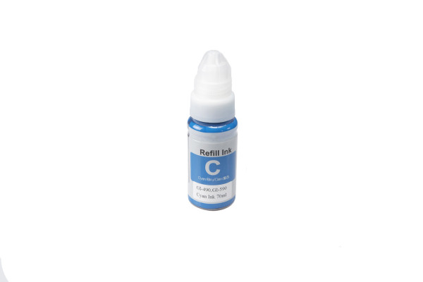 Compatible ink cartridge 1604C001, 0664C001, GI-490C, GI-590C, 70ml yield for Canon printers (ORINK BULK)