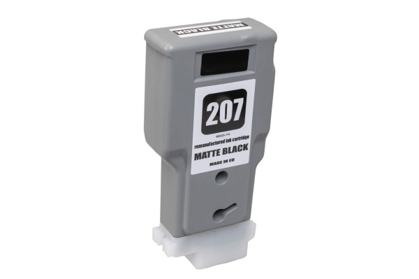 Felújított tintakazetta töltés 8788B001, PFI207MBK, 300ml lap a Canon nyomtatók számára (BULK), matte