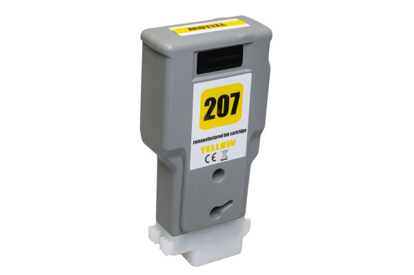 Renovovaná inkoustová náplň 8792B001, PFI207Y, 300ml listů pro tiskárny Canon (BULK)