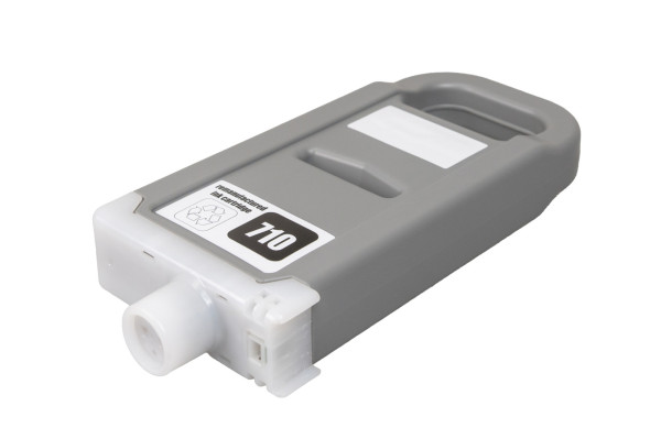 Renovierte Tintenpatrone 2354C001, PFI710BK, 700ml Seiten für den Drucker Canon (BULK)