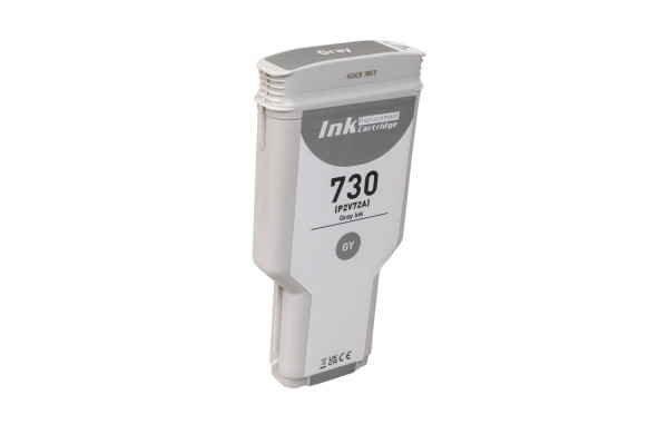 Kompatibilní inkoustová náplň P2V66A, no.730 GY, 130ml listů pro tiskárny HP (ORINK BULK)
