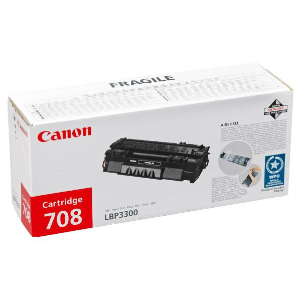 Canon originál toner CRG708, black, 2500str., 0266B002, Canon LBP-3300, O