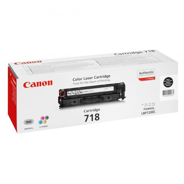 Canon original toner 718 BK, 2662B002, black, 3400str.