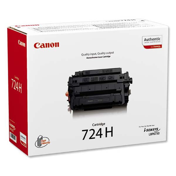 Canon originál toner CRG724H, black, 12500str., 3482B002, high capacity, Canon i-SENSYS LBP-6750dn, O