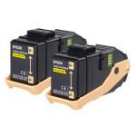 Epson original toner C13S050606, yellow, 15000str., dual pack