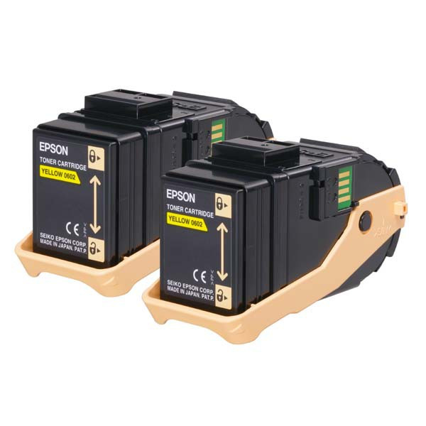 Epson original toner C13S050606, yellow, 15000str., dual pack