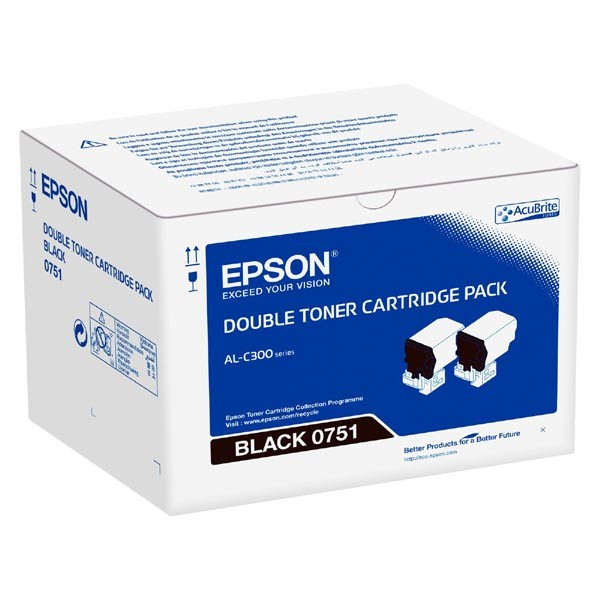 Epson originální toner C13S050751, black, 14600 (2x7300)str.