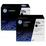 HP original toner CE255XD, HP 55X, black, 12500str., dual pack, 2ks