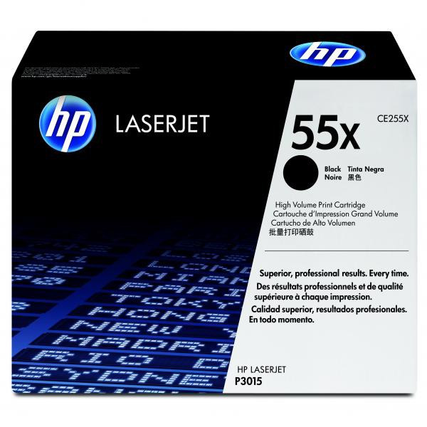 HP originální toner CE255X, HP 55X, black, 12500str.