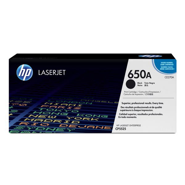 HP originální toner CE270A, HP 650A, black, 13500str.