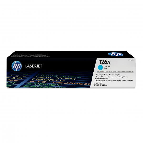 HP original toner CE311A, HP 126A, cyan, 1000str.