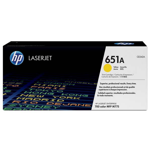 HP originální toner CE342A, HP 651A, yellow, 16000str.