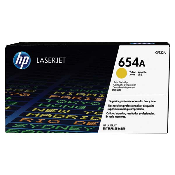 HP originál toner CF332A, HP 654A, yellow, 15000str.