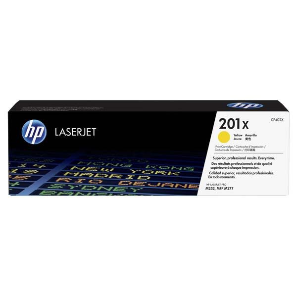 HP originál toner CF402X, HP 201X, yellow, 2300str., 770g