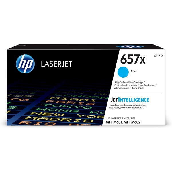 HP original toner CF471X, HP 657X, cyan, 23000str., high capacity