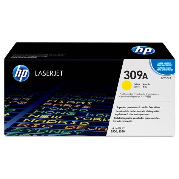 HP originální toner Q2672A, HP 309A, yellow, 4000str., DOPRODEJ