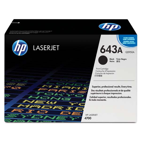 HP originální toner Q5950A, HP 643A, black, 11000str.