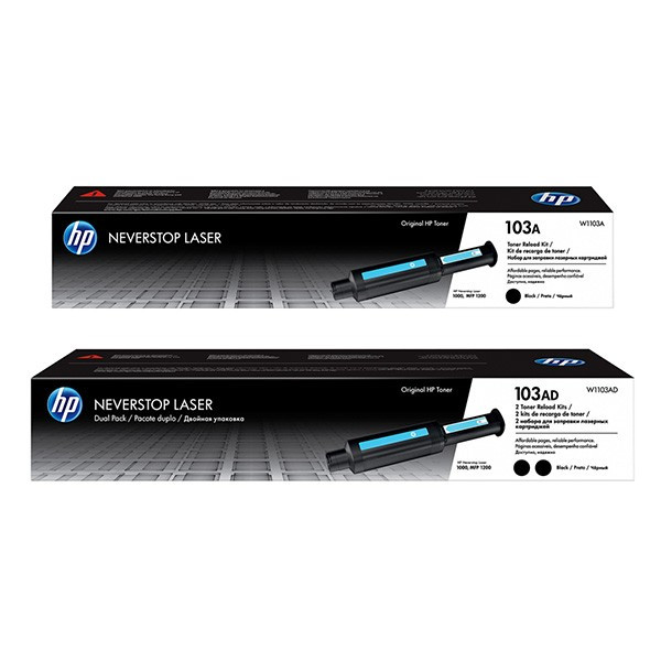 HP originál toner reload kit W1103AD, HP 103AD, black, 5000 (2x2500)str., dual pack