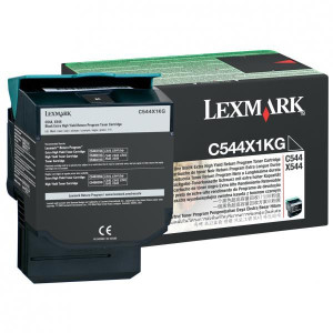 Lexmark originál toner C544X1KG, black, 6000str., extra high capacity, return