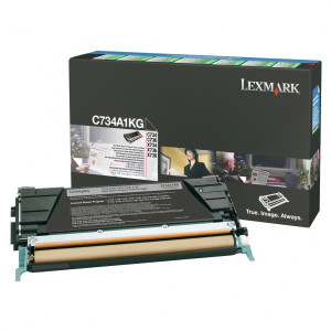Lexmark original toner C734A1KG, black, 8000str., return